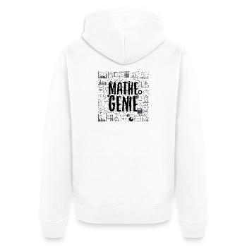Mathe-Genie Mathematik Genie Mathe Geschenk - Unisex Premium Bio Zip Hoodie - Weiß - Hinten - Thijin (182cm)