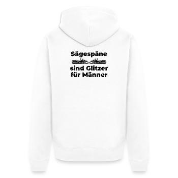Scie bûcheron sciure déclaration boiseries - Veste à capuche bio Premium Unisexe - blanc - Dos - Thijin (182cm)