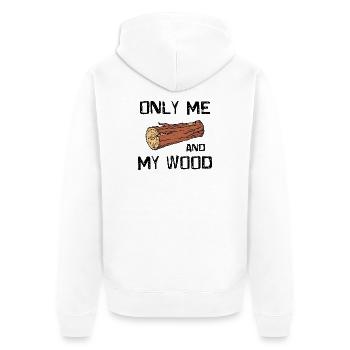 Woodland bois déclaration bûcheron boiseries - Veste à capuche bio Premium Unisexe - blanc - Dos - Thijin (182cm)