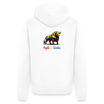 C'est la fierté du drapeau de la Colombie - Veste à capuche bio Premium Unisexe - blanc - Dos - Thijin (182cm)