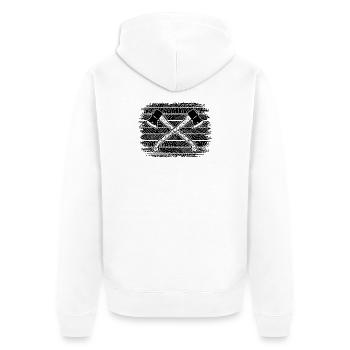 hache, boiseries, boiseries, bûcheron, forestier - Veste à capuche bio Premium Unisexe - blanc - Dos - Thijin (182cm)
