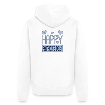 ALLES GUTE ZUM VATERTAG ZITAT PAPA - Unisex Premium Bio Zip Hoodie - Weiß - Hinten - Thijin (182cm)