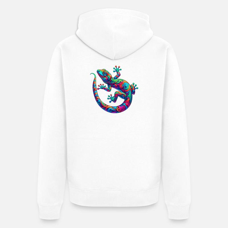 Gecko - Veste à capuche bio Premium Unisexe - blanc