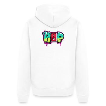Strassenkunst Graffiti Spraydose Kunst Spruch - Unisex Premium Bio Zip Hoodie - Weiß - Hinten - Thijin (182cm)