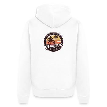 Olongapo City Philippinen Strand Palmen - Unisex Premium Bio Zip Hoodie - Weiß - Hinten - Thijin (182cm)