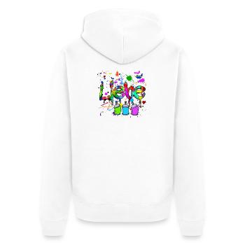 Zeichnen Spruch Spraydose Sprayer Graffiti Kunst - Unisex Premium Bio Zip Hoodie - Weiß - Hinten - Thijin (182cm)
