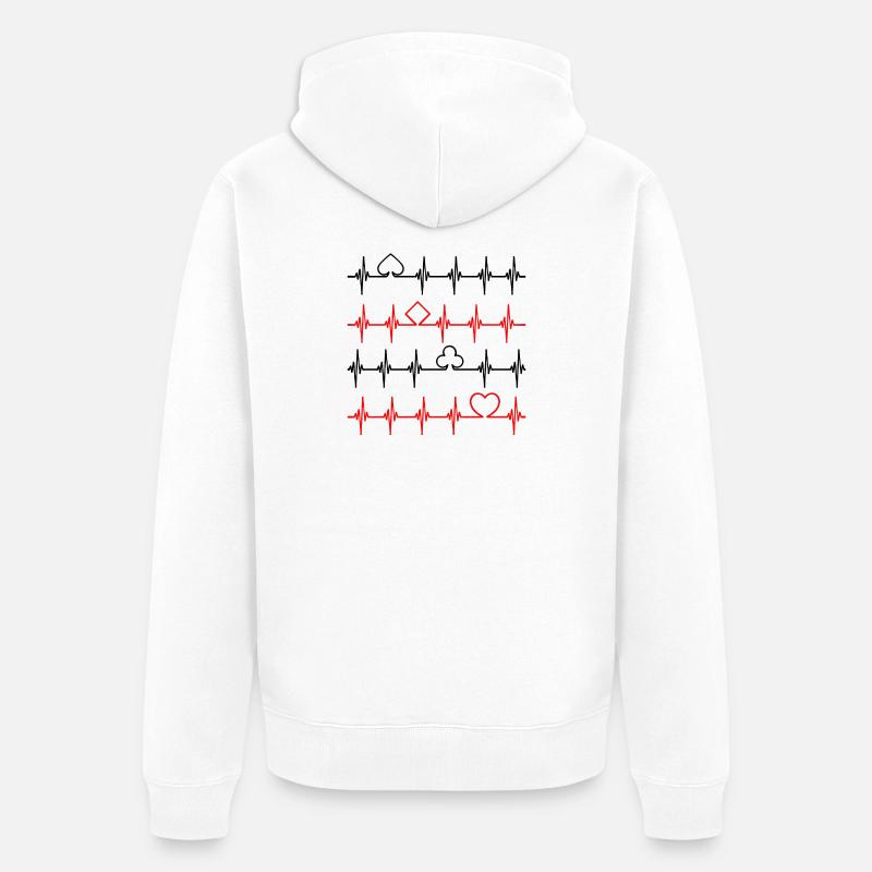 Gioco d'azzardo Gioco d'azzardo Poker Gioco d'azzardo da casinò - Felpa con cappuccio ecologica premium unisex - bianco