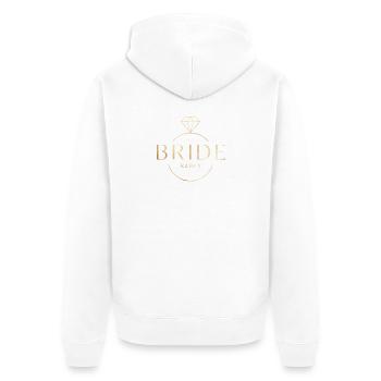Filles de mariée ! Bague diamant personnalisable - Veste à capuche bio Premium Unisexe - blanc - Dos - Thijin (182cm)