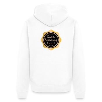 Gute Besserung Opa - Heilung - Unisex Premium Bio Zip Hoodie - Weiß - Hinten - Thijin (182cm)