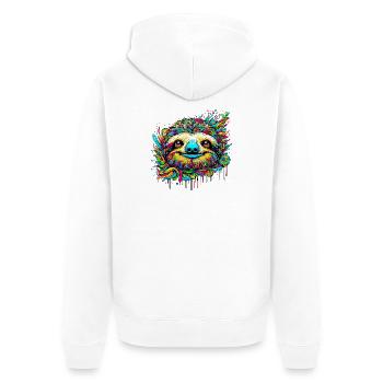 Paresse - Veste à capuche bio Premium Unisexe - blanc - Dos - Thijin (182cm)