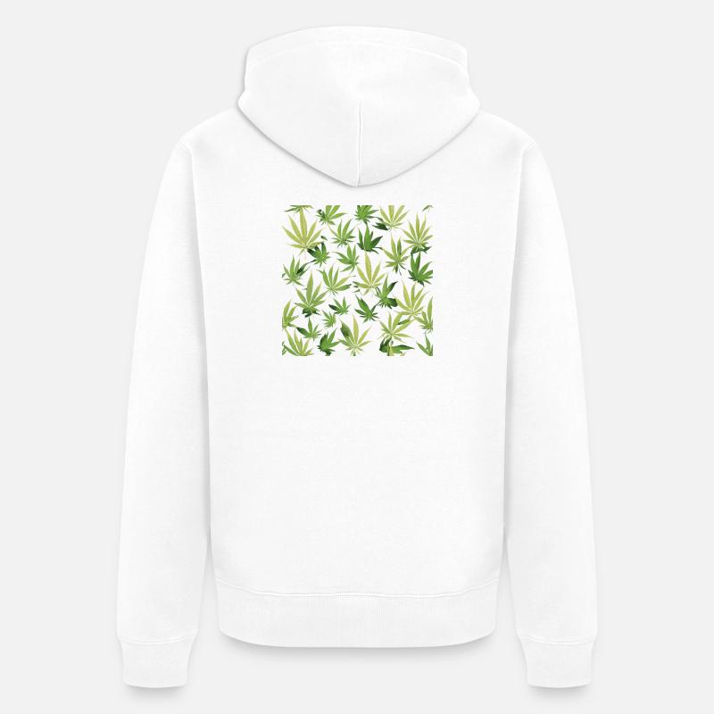 Cannabis 2 - Unisex Premium Bio Zip Hoodie - Weiß