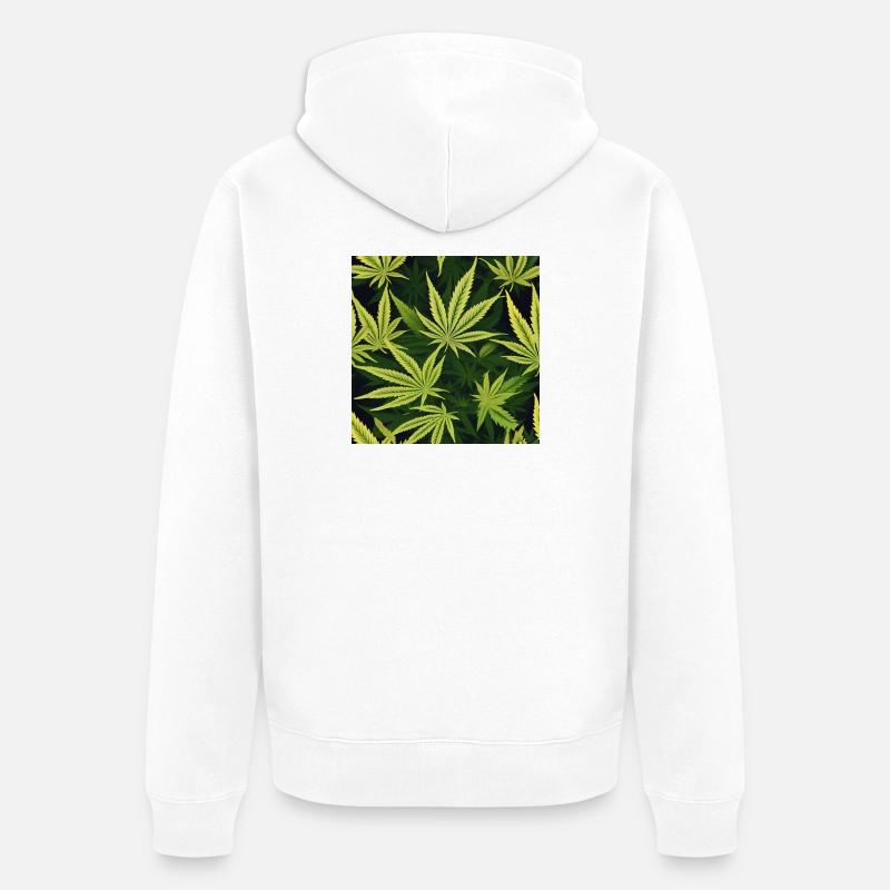 Cannabis 3 - Veste à capuche bio Premium Unisexe - blanc
