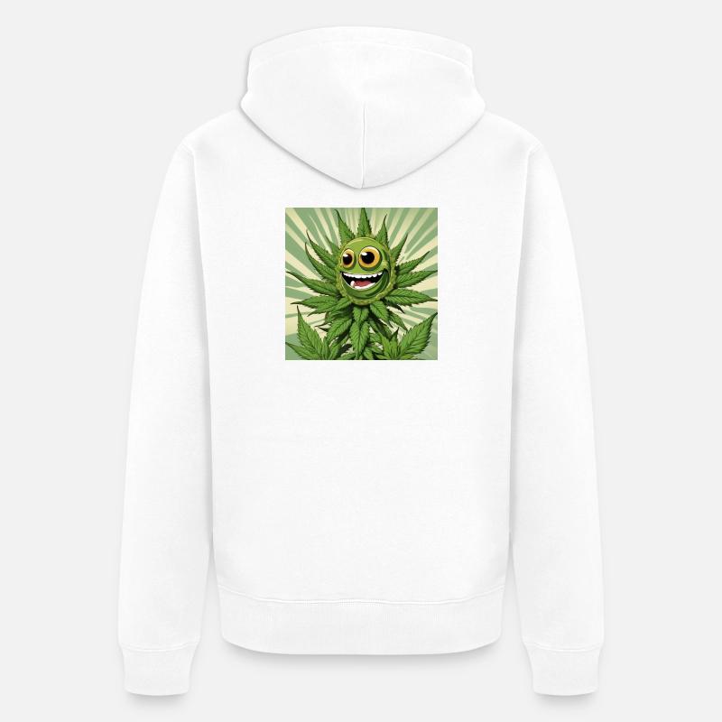 Cannabis 3 - Unisex Premium Bio Zip Hoodie - Weiß
