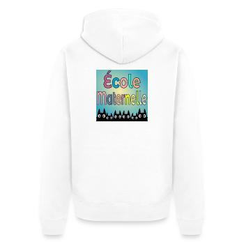École Maternelle CHATS - Veste à capuche bio Premium Unisexe - blanc - Dos - Thijin (182cm)