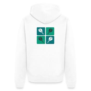 Design de fléchettes - Veste à capuche bio Premium Unisexe - blanc - Dos - Thijin (182cm)