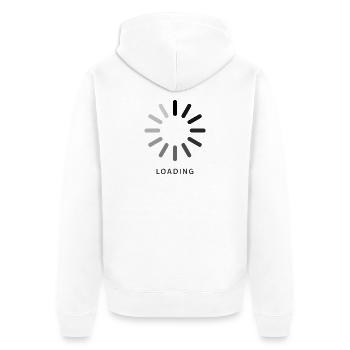 Laden - Unisex Premium Bio Zip Hoodie - Weiß - Hinten - Thijin (182cm)