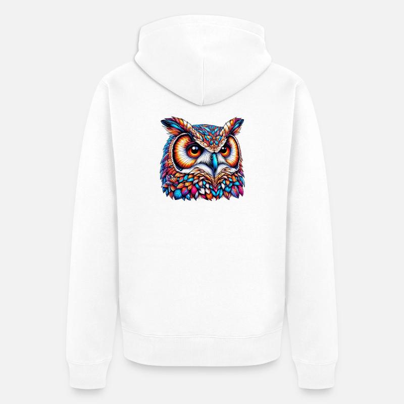 Hibou - Veste à capuche bio Premium Unisexe - blanc
