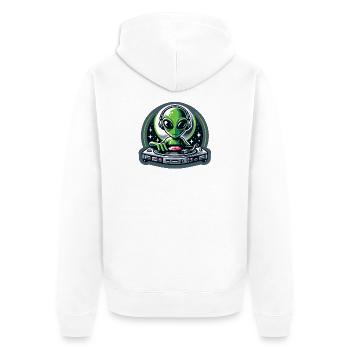 Galactic Grooves : le DJ extraterrestre - Veste à capuche bio Premium Unisexe - blanc - Dos - Thijin (182cm)