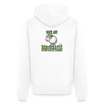 Desire for democracy - Unisex Premium Organic Zip Hoodie - white - Back - Thijin (182cm)