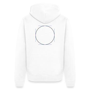 Circle vector - Unisex Premium Organic Zip Hoodie - white - Back - Thijin (182cm)