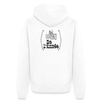 Elu Cousin Année - Veste à capuche bio Premium Unisexe - blanc - Dos - Thijin (182cm)