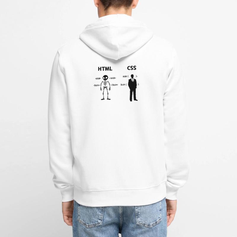 Developer Programmierer Coden Css Skripting Code Unisex Premium Bio Zip Hoodie