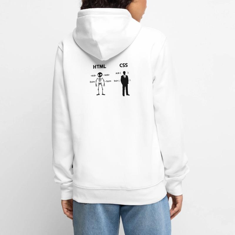 Developer Programmierer Coden Css Skripting Code Unisex Premium Bio Zip Hoodie