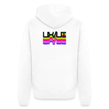 Code Developer Scripting Dev Geek Geek - Unisex Premium Organic Zip Hoodie - white - Back - Thijin (182cm)