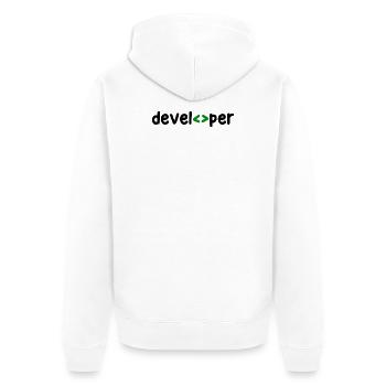 Développeur Spruch Coden Softwareentwickler Nerd - Veste à capuche bio Premium Unisexe - blanc - Dos - Thijin (182cm)