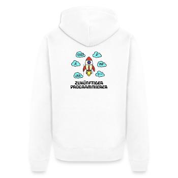 Css Code Developer C++ Java Php Programmer - Unisex Premium Organic Zip Hoodie - white - Back - Thijin (182cm)