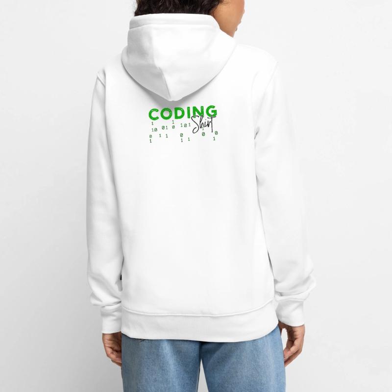 Coden Developer Programmer Web Developer Saying Unisex Premium Organic Zip Hoodie