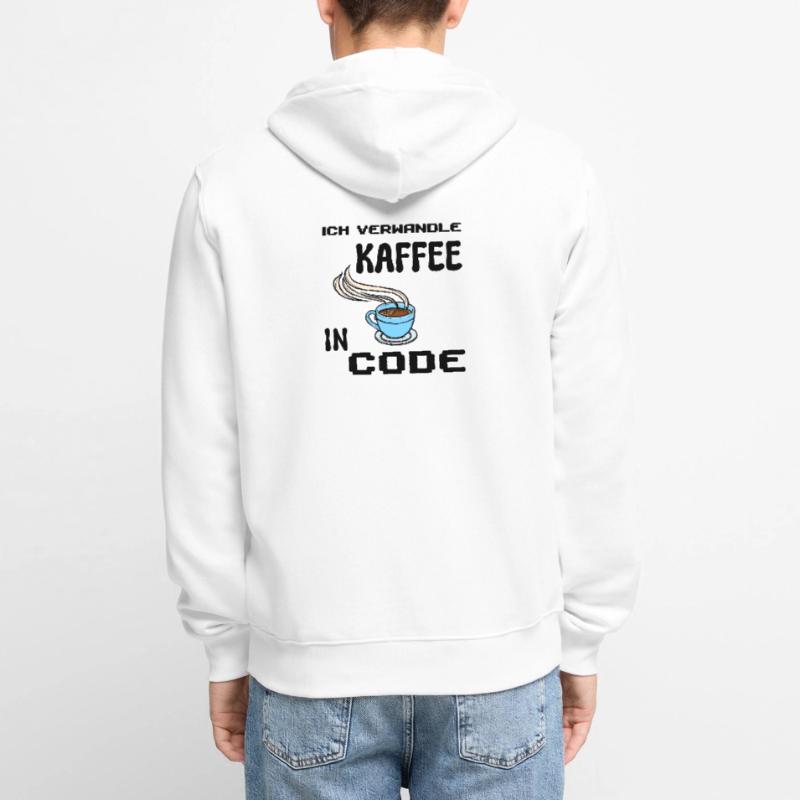 Coden Computerfreak Developer Statement Nerd Unisex Premium Bio Zip Hoodie