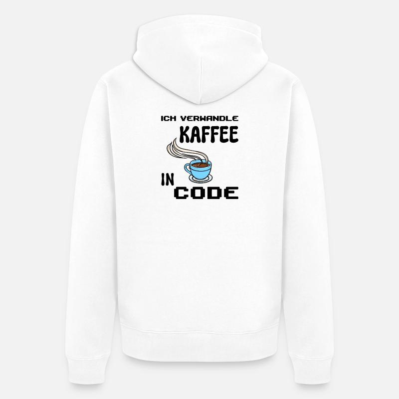 Coden Computerfreak Déclaration du développeur Nerd - Veste à capuche bio Premium Unisexe - blanc