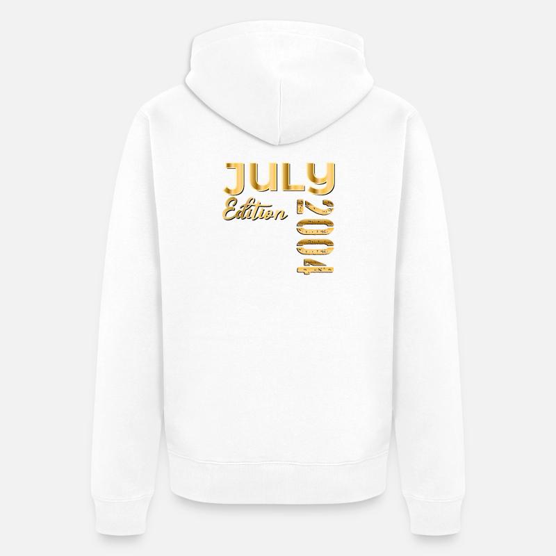 22e anniversaire juillet 2004 - Veste à capuche bio Premium Unisexe - blanc