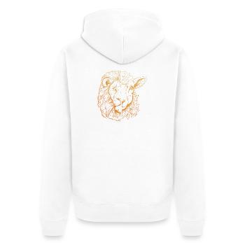 Lion and Lamb - Unisex Premium Organic Zip Hoodie - white - Back - Thijin (182cm)
