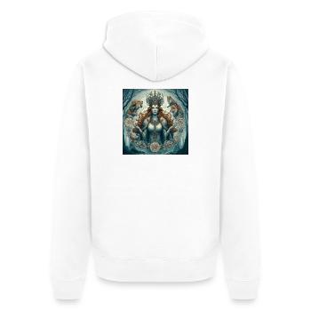 Déesse celtique - Veste à capuche bio Premium Unisexe - blanc - Dos - Thijin (182cm)