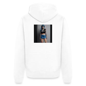 Fille rebelle - Veste à capuche bio Premium Unisexe - blanc - Dos - Thijin (182cm)