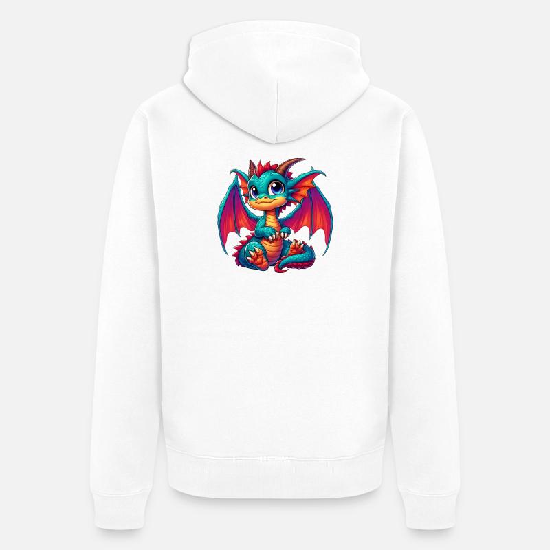 Dragon - Veste à capuche bio Premium Unisexe - blanc