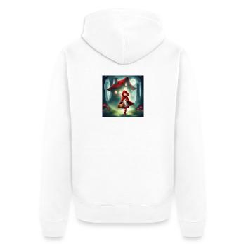 le petit chaperon rouge, conte merveilleux - Veste à capuche bio Premium Unisexe - blanc - Dos - Thijin (182cm)