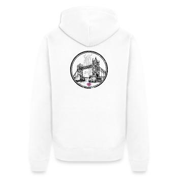 Pont de Londres - Veste à capuche bio Premium Unisexe - blanc - Dos - Thijin (182cm)