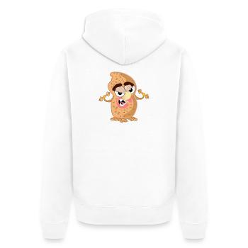 BICEPS STRENGTH TRAINING PEANUTS - Unisex Premium Organic Zip Hoodie - white - Back - Thijin (182cm)