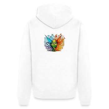 The Mother's Fairy - Unisex Premium Organic Zip Hoodie - white - Back - Thijin (182cm)