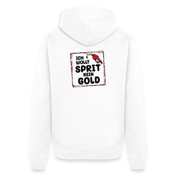 Ravitaillement en carburant de pompe à carburant diesel à essence de station-service d’énergie - Veste à capuche bio Premium Unisexe - blanc - Dos - Thijin (182cm)