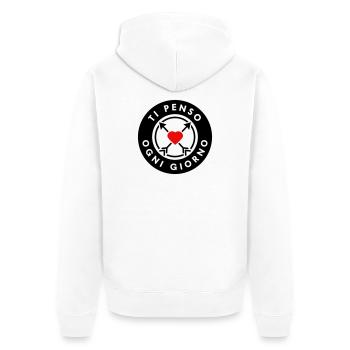 TI PENSO OGNI GIORNO - Veste à capuche bio Premium Unisexe - blanc - Dos - Thijin (182cm)