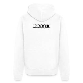 Wintersport Eislaufen Eishockey Wintersaison - Unisex Premium Bio Zip Hoodie - Weiß - Hinten - Thijin (182cm)