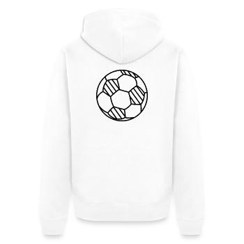 Football Minimal Lines Logo Joueur Club Équipe - Veste à capuche bio Premium Unisexe - blanc - Dos - Thijin (182cm)