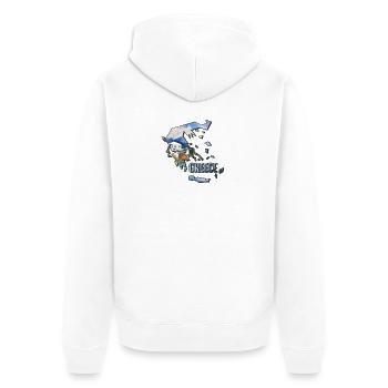 Watercolor Map Greece - Unisex Premium Organic Zip Hoodie - white - Back - Thijin (182cm)