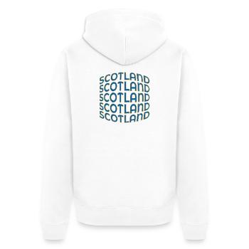 SCOTLAND GREAT BRITAIN - Unisex Premium Organic Zip Hoodie - white - Back - Thijin (182cm)