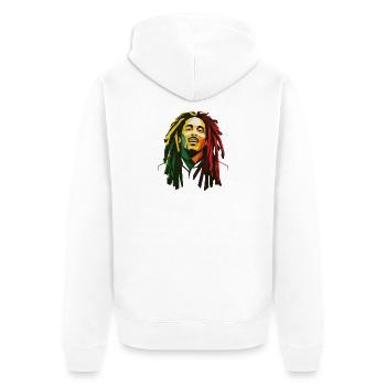 Rasta King - Veste à capuche bio Premium Unisexe - blanc - Dos - Thijin (182cm)