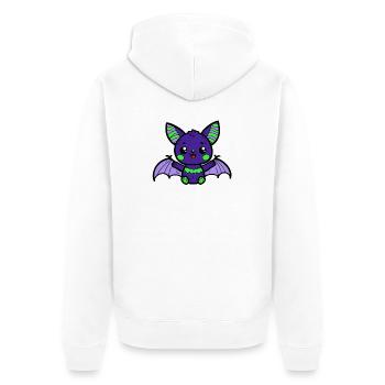 Chauve-souris - Veste à capuche bio Premium Unisexe - blanc - Dos - Thijin (182cm)